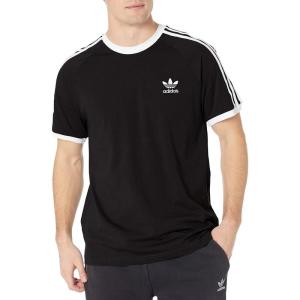 imageadidas Originals Mens Originals 3 Stripes Tee Clear Sky MediumBlack