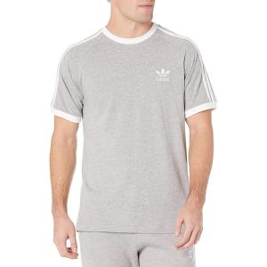 imageadidas Originals Mens Originals 3 Stripes Tee Clear Sky MediumMedium Grey Heather