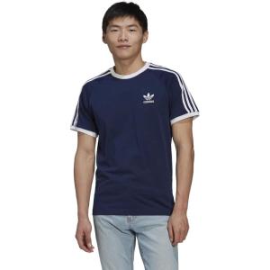 imageadidas Originals Mens Originals 3 Stripes Tee Clear Sky MediumNight Indigo