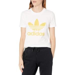 imageadidas Originals Mens Trefoil TeeWhiteCore Yellow