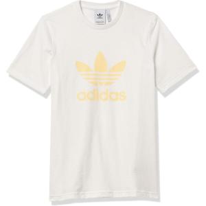 imageadidas Originals Mens Trefoil TeeWhiteEasy Yellow