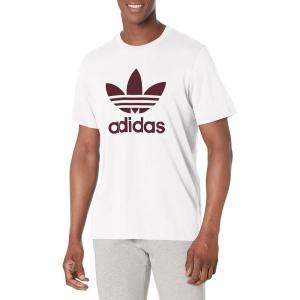 imageadidas Originals Mens Trefoil TeeWhiteVictory Crimson