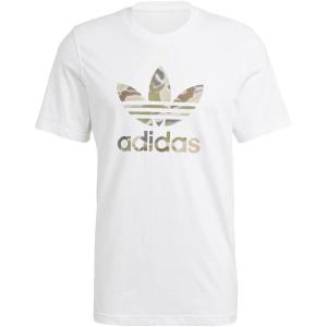 imageadidas Originals Mens Trefoil TeeWhiteWild Pine MelangeMulticolor