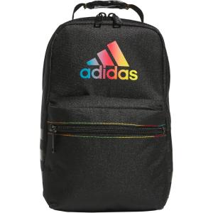 imageadidas Santiago Lunch Bag Cooler for Women and Men Insulated Food Container Box with Mesh Pocket BlackWhite30 One SizeBlack Rainbow30