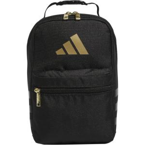 imageadidas Santiago Lunch Bag Cooler for Women and Men Insulated Food Container Box with Mesh Pocket BlackWhite30 One SizeBlackGold Metallic30