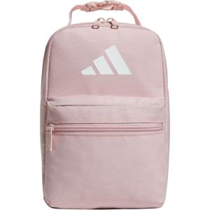 imageadidas Santiago Lunch Bag Cooler for Women and Men Insulated Food Container Box with Mesh Pocket BlackWhite30 One SizeSandy PinkWhite30