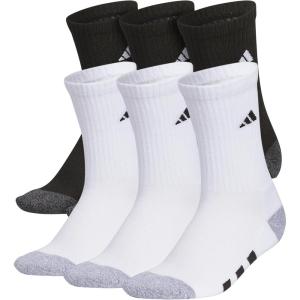 imageadidas Unisex Youth Athletic Cushioned 6Pack Crew Socks Kids for Sports Durable ampamp BreathableWhiteBlackWhite