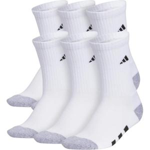 imageadidas Unisex Youth Athletic Cushioned 6Pack Crew Socks Kids for Sports Durable ampamp BreathableWhiteGreyBlack