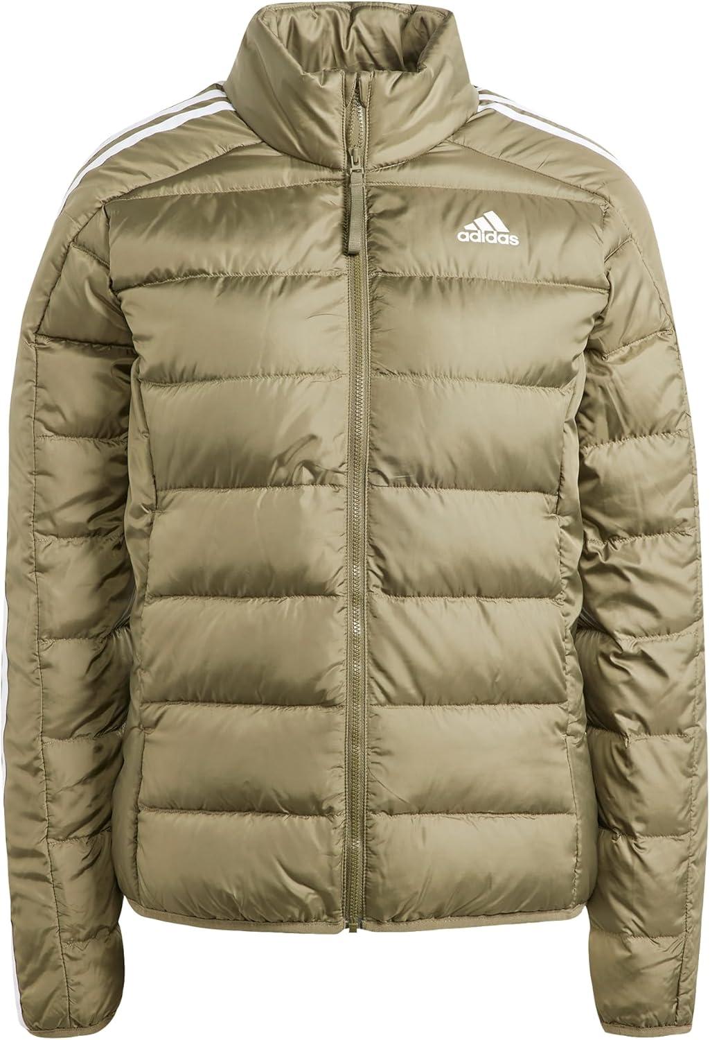 imageadidas Essentials 3Stripes Light Down JacketOlive Strata
