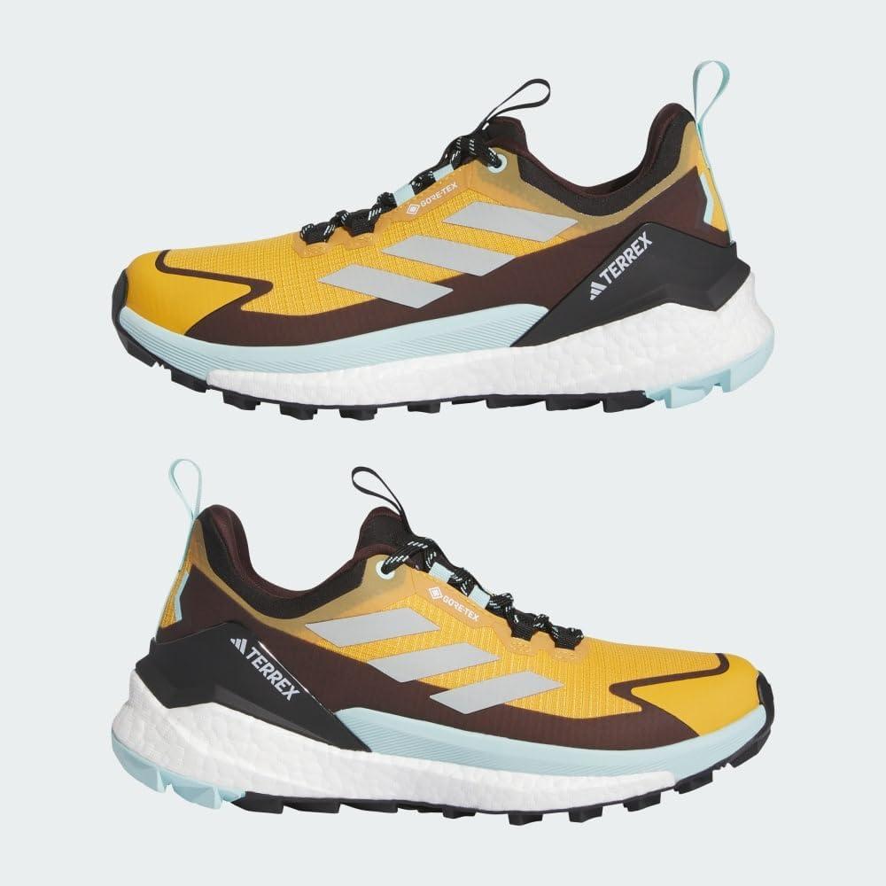 imageadidas Womens Terrex Free Hiker 2 Low GTX Hiking Hiking Sneakers Shoes  YellowPreloved YellowWonder SilverSemi Flash Aqua