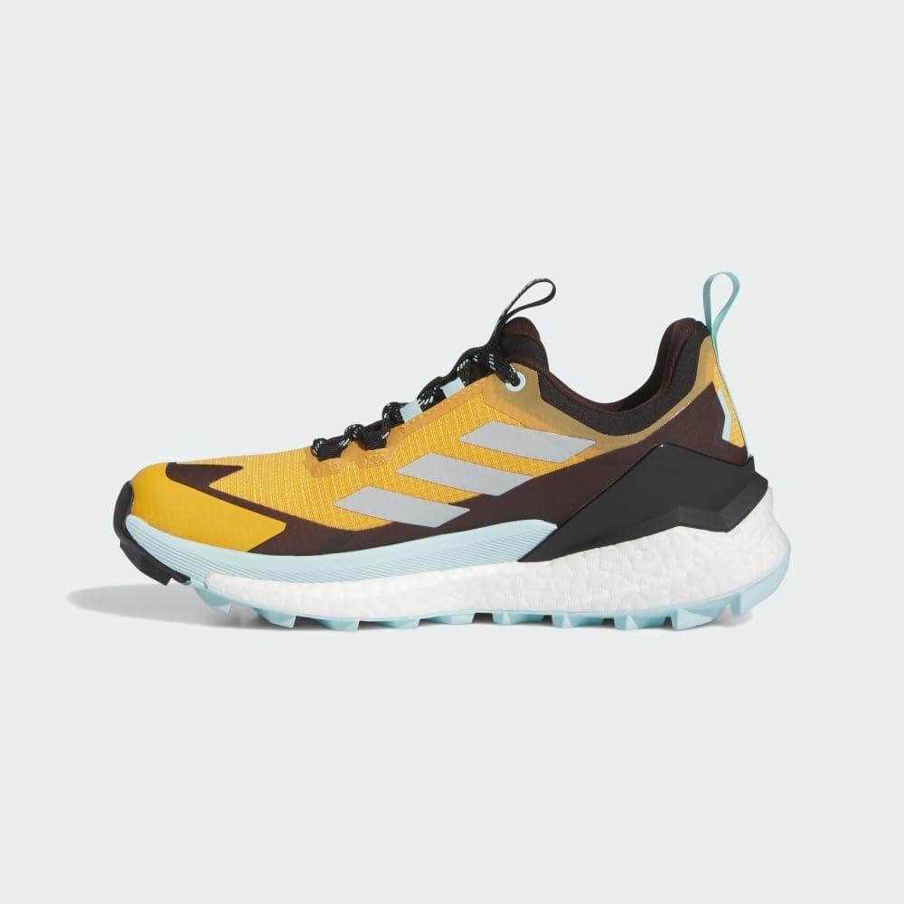 imageadidas Womens Terrex Free Hiker 2 Low GTX Hiking Hiking Sneakers Shoes  YellowPreloved YellowWonder SilverSemi Flash Aqua