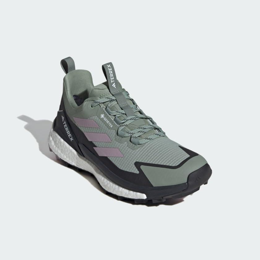 imageadidas Womens Terrex Free Hiker 2 Low GTX Hiking Hiking Sneakers Shoes  YellowSilver GreenPreloved FigCarbon
