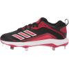 imageadidas Mens Icon Bounce Baseball CleatsBlackPower RedWhite