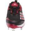 imageadidas Mens Icon Bounce Baseball CleatsBlackPower RedWhite
