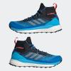imageadidas Mens Terrex Free Hiker GoreTEX 20 Hiking ShoesCore BlackGrey ThreeBlue Rush