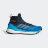 imageadidas Mens Terrex Free Hiker GoreTEX 20 Hiking ShoesCore BlackGrey ThreeBlue Rush
