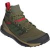 imageadidas Mens Terrex Free Hiker GoreTEX 20 Hiking ShoesWild Pine Green Live Red