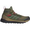 imageadidas Mens Terrex Free Hiker GoreTEX 20 Hiking ShoesWild Pine Green Live Red