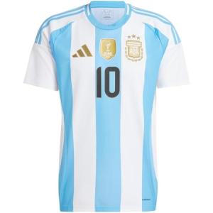 imageadidas Argentina 24 Messi Home JerseyWhite  Blue Burst