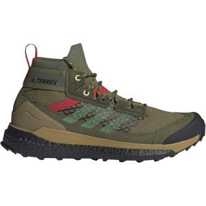 imageadidas Mens Terrex Free Hiker GoreTEX 20 Hiking ShoesWild Pine Vivid Green Vivid Red