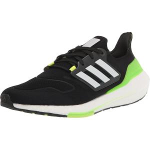 imageadidas Mens Ultraboost 22 Running ShoeBlackWhiteSolar Green