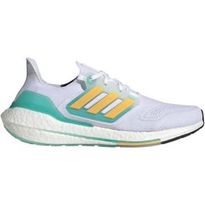 imageadidas Mens Ultraboost 22 Running ShoeCloud WhiteFlash OrangeMint Rush