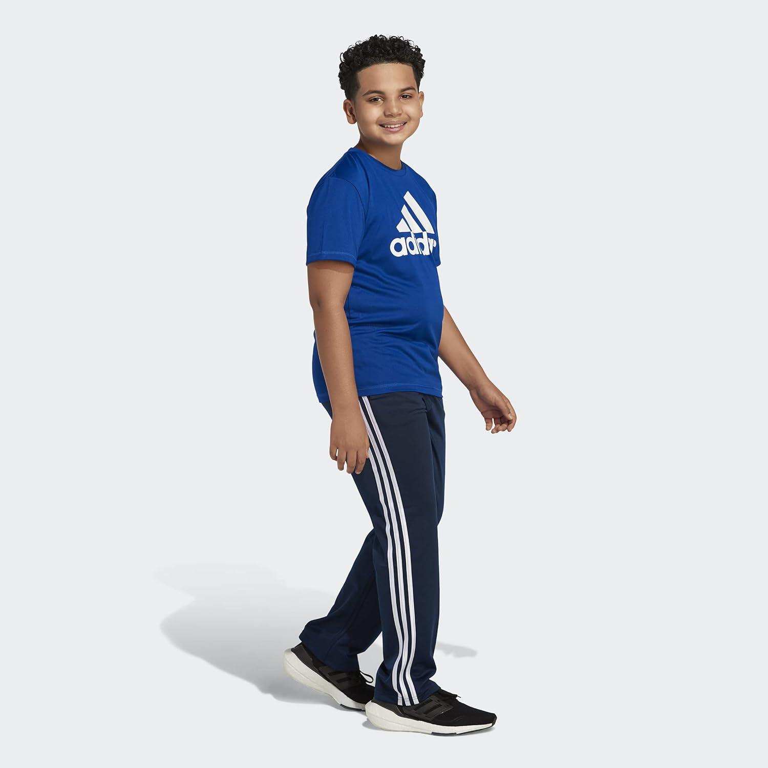 imageadidas Boys Plus Size Short Sleeve Aeroready Performance Logo Tee TShirtTeam Royal Blue