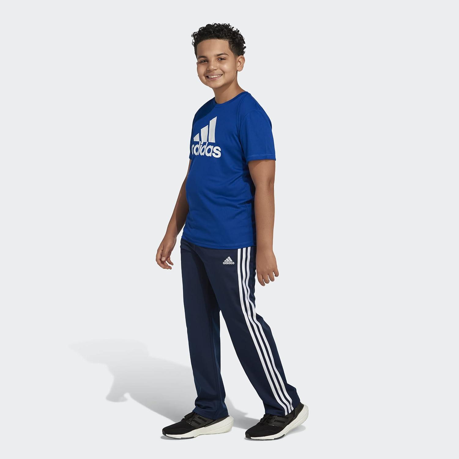 imageadidas Boys Plus Size Short Sleeve Aeroready Performance Logo Tee TShirtTeam Royal Blue