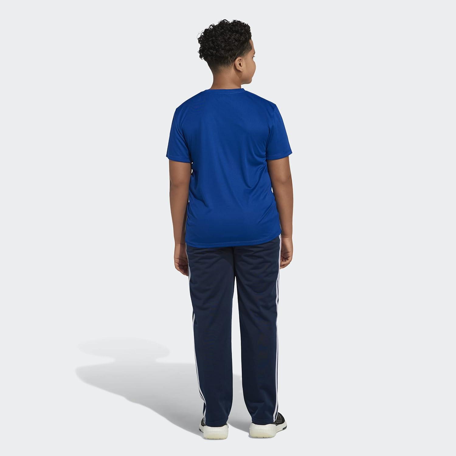 imageadidas Boys Plus Size Short Sleeve Aeroready Performance Logo Tee TShirtTeam Royal Blue