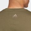 imageadidas Mens Essentials Single Jersey Linear Embroidered Logo TOlive Strata