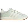 imageadidas Womens Grand Court 20 Tennis ShoeLinen GreenOff WhiteSilver Metallic