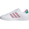 imageadidas Womens Grand Court 20 Tennis ShoeWhiteBliss PinkCourt Green