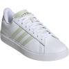imageadidas Womens Grand Court 20 Tennis ShoeWhiteLinen GreenMatte Silver