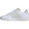 imageadidas Womens Grand Court 20 Tennis ShoeWhiteLinen GreenMatte Silver