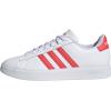 imageadidas Womens Grand Court 20 Tennis ShoeWhiteSemi Lucid RedWhite