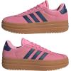 imageadidas Womens Vl Court Bold SneakerBliss Pink Dark Blue Gold Metallic