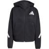 imageadidas Womens Zne FullZip HoodieBlackWhite