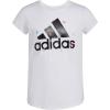imageadidas Girls Short Sleeve Cotton Essential TShirt TopWhite Confetti