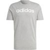 imageadidas Mens Essentials Single Jersey Linear Embroidered Logo TMedium Grey Heather
