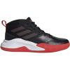 imageadidas UnisexChild Own The Game Wide Basketball ShoesCore BlackActive RedWhite