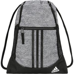 imageadidas Alliance Sackpack Drawstring Backpack Lightweight Small Gym Bag for Women and Men BlackGold MetallicBlack One SizeJersey Onix GreyBlackWhite