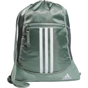 imageadidas Alliance Sackpack Drawstring Backpack Lightweight Small Gym Bag for Women and Men BlackGold MetallicBlack One SizeSilver GreenWhiteOnix Grey