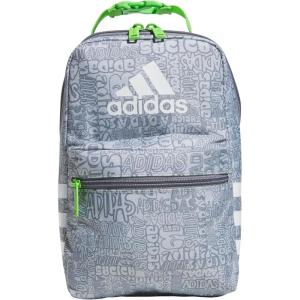 imageadidas Santiago Lunch Bag Cooler for Women and Men Insulated Food Container Box with Mesh Pocket BlackWhite30 One SizeAdi Font Madness Stone GreyGreyLucid Lime Green30