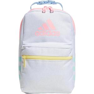 imageadidas Santiago Lunch Bag Cooler for Women and Men Insulated Food Container Box with Mesh Pocket BlackWhite30 One SizeTwill WhiteClear Sky BluePink Spark30