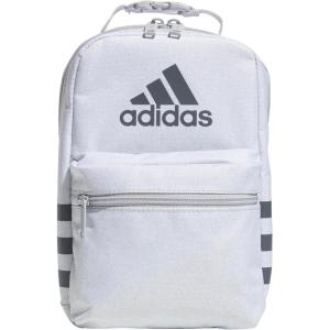 imageadidas Santiago Lunch Bag Cooler for Women and Men Insulated Food Container Box with Mesh Pocket BlackWhite30 One SizeTwill WhiteLgh Solid GreyOnix Grey30