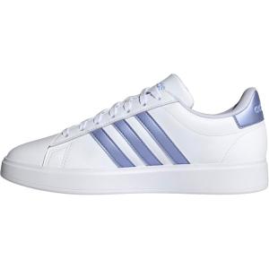 imageadidas Womens Grand Court 20 Tennis ShoeWhiteBlue Spark MetBlue Spark
