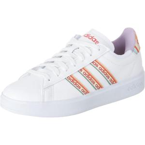 imageadidas Womens Grand Court 20 Tennis ShoeWhiteLush RedPurple