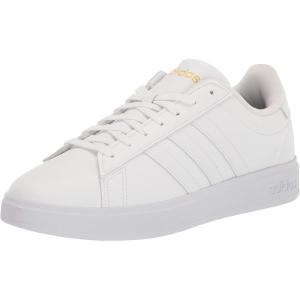 imageadidas Womens Grand Court 20 Tennis ShoeWhiteWhiteGold Metallic