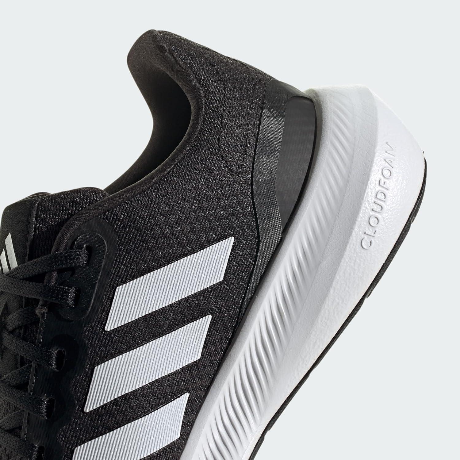 imageadidas Mens Running ShoeBlackWhiteBlack