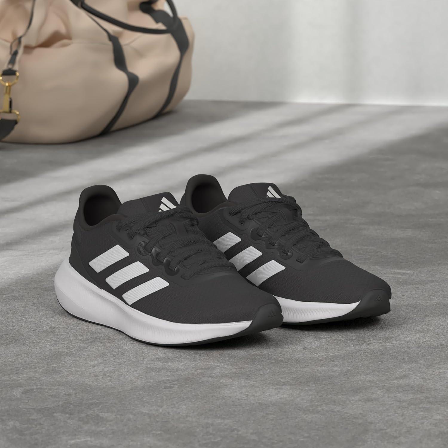 imageadidas Mens Running ShoeBlackWhiteBlack